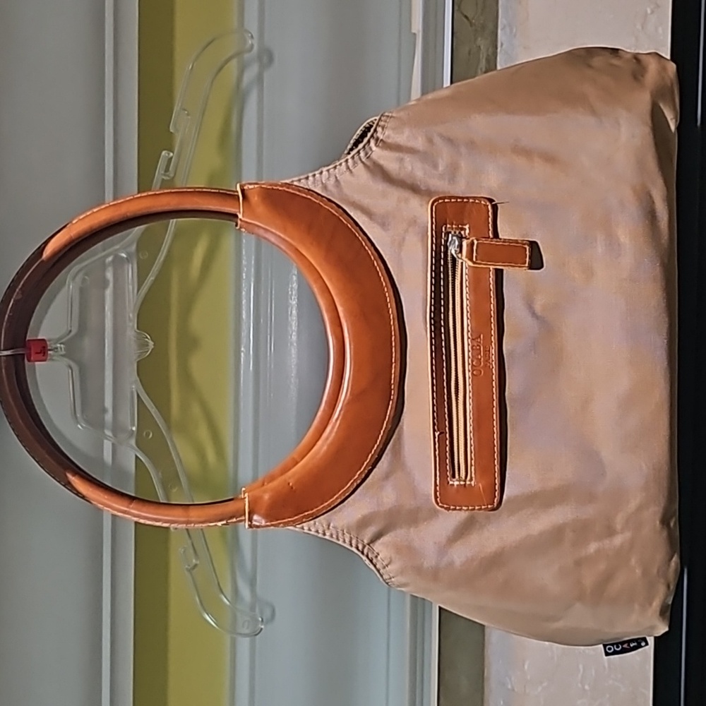 Ocaba Paris Spruce Green Corduroy Handbag Reversable